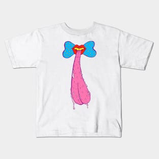 Graphic tongue bow tie Kids T-Shirt